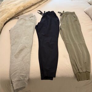 Jogger Sweatpants Trio - Grey, Black, Olive
